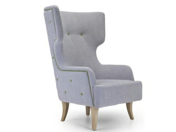 DONNA - Wing tufted fabric armchair by Domingo Salotti - view 2